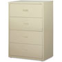 Lorell 4 Drawer Metal Lateral File Cabinet, 30"x18-5/8"x52.5", Beige