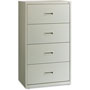 Lorell 4 Drawer Metal Lateral File Cabinet, 30"x18-5/8"x52.5", Gray