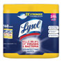 Lysol Disinfecting Wipes, 7 x 8, Lemon and Lime Blossom, 80 Wipes/Canister, 2 Canisters/Pack, 3 Packs/Carton