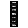 MasterVision™ Interchangeable Magnetic Board Accessories, Days of Week, Black/White, 2" x 1"