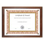 Nudell Plastics Award-A-Plaque Document Holder, Acrylic/Plastic, 10-1/2 x 13, Walnut