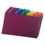 Oxford Durable Poly A-Z Card Guides, 1/5-Cut Top Tab, A to Z, 5 x 8, Assorted Colors, 25/Set
