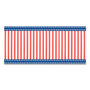 Pacon Corobuff Corrugated Paper Roll, 48" x 25 ft, Stars and Stripes