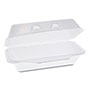 Pactiv SmartLock Foam Hinged Containers, Medium, 8.75 x 4.5 x 3.13, 1-Compartment, White, 440/Carton
