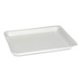 Pactiv Supermarket Tray, #8S, 10.5 x 8.25 x 0.7, White, 500/Carton