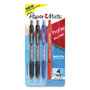 Papermate® Profile Ballpoint Pen, Retractable, Medium 1 mm, Assorted Ink and Barrel Colors, 4/Pack