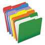 Pendaflex Double-Ply Reinforced Top Tab Colored File Folders, 1/3-Cut Tabs, Letter Size, Assorted, 100/Box