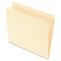 Pendaflex Reinforced Top File Folders, Straight Tab, Letter Size, Manila, 100/Box
