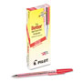 Pilot Better Stick Ballpoint Pen, Fine 0.7mm, Red Ink, Translucent Red Barrel, Dozen