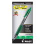 Pilot G2 Premium Retractable Gel Pen, 0.7mm, Green Ink, Smoke Barrel, Dozen