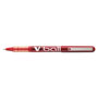 Pilot VBall Liquid Ink Stick Roller Ball Pen, 0.5mm, Red Ink/Barrel, Dozen