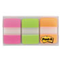 Post-it® 1" Tabs, 1/5-Cut Tabs, Assorted Brights, 1" Wide, 66/Pack