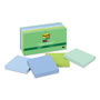 Post-it® Recycled Notes in Oasis Collection Colors, 3" x 3", 90 Sheets/Pad, 12 Pads/Pack