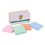 Post-it® Recycled Notes in Wanderlust Pastels Collection Colors, 3" x 3", 90 Sheets/Pad, 12 Pads/Pack