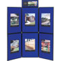 Quartet® Show-It! Display System, 72 x 72, Blue/Gray Surface, Black Frame