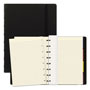 Rediform Notebook, 1-Subject, Medium/College Rule, Black Cover, (112) 8.25 x 5.81 Sheets
