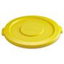 Rubbermaid Round Flat Top Lid, for 32 gal Round BRUTE Containers, 22.25" diameter, Yellow