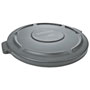 Rubbermaid Round Flat Top Lid, for 55-Gallon Round Brute Containers, 26 3/4", dia., Gray