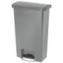 Rubbermaid Slim Jim Resin Step-On Container, Front Step Style, 13 gal, Gray