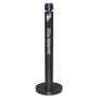 Rubbermaid Smoker's Pole, Round, Steel, 0.9 gal, Black