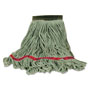 Rubbermaid Swinger Loop Wet Mop Heads, Cotton/Synthetic Blend, Green, Medium, 6/Carton
