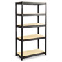 Safco Boltless Steel/Particleboard Shelving, Five-Shelf, 36w x 18d x 72h, Black