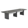 Safco Medina Conference Table Top, Half-Section, 84 x 48, Gray Steel
