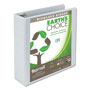 Samsill Earth's Choice Biobased Round Ring View Binder, 3 Rings, 3" Capacity, 11 x 8.5, White