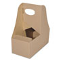SCT 2795 Tan 2 Cup Paper Carryout Tray