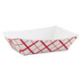 SCT Paper Food Baskets, 3lb, Red/White, 500/Carton