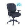 SertaPedic Cosset Ergonomic Task Chair, Supports up to 275 lbs., Black Seat/Black Back, Black Base