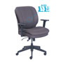 SertaPedic Cosset Ergonomic Task Chair, Supports up to 275 lbs., Gray Seat/Gray Back, Black Base