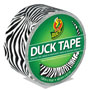 ShurTech Brands LLC Colored Duct Tape, 3" Core, 1.88" x 10 yds, Black/White Zebra