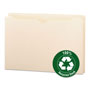 Smead 100% Recycled Top Tab File Jackets, Straight Tab, Legal Size, Manila, 50/Box