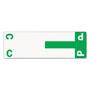 Smead AlphaZ Color-Coded First Letter Combo Alpha Labels, C/P, 1.16 x 3.63, Dark Green/White, 5/Sheet, 20 Sheets/Pack