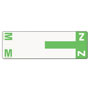 Smead AlphaZ Color-Coded First Letter Combo Alpha Labels, M/Z, 1.16 x 3.63, Light Green/White, 5/Sheet, 20 Sheets/Pack