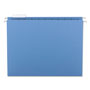Smead Colored Hanging File Folders, Letter Size, 1/5-Cut Tab, Blue, 25/Box