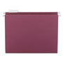 Smead Colored Hanging File Folders, Letter Size, 1/5-Cut Tab, Maroon, 25/Box