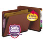 Smead End Tab Pressboard Classification Folders with SafeSHIELD Coated Fasteners, 2 Dividers, Letter Size, Red, 10/Box