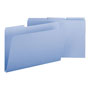 Smead Expanding Recycled Heavy Pressboard Folders, 1/3-Cut Tabs, 1" Expansion, Legal Size, Blue, 25/Box