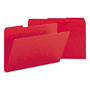 Smead Expanding Recycled Heavy Pressboard Folders, 1/3-Cut Tabs, 1" Expansion, Legal Size, Bright Red, 25/Box