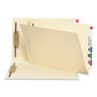 Smead Manila End Tab 2-Fastener Folders with Reinforced Tabs, 0.75" Expansion, Straight Tab, Legal Size, 14 pt. Manila, 50/Box