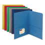 Smead Two-Pocket Folder, Textured Paper, Assorted, 25/Box
