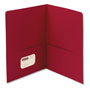 Smead Two-Pocket Folder, Textured Paper, Red, 25/Box