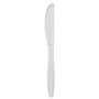 Solo Guildware Heavyweight Plastic Cutlery, Knives, Clear, 1000/Carton