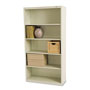 Tennsco Metal Bookcase, Five-Shelf, 34-1/2w x 13-1/2d x 66h, Putty