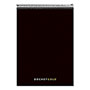 TOPS Docket Gold Planner Pad, Project-Management Format, Medium/College Rule, Black Cover, 70 White 8.5 x 11.75 Sheets