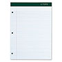 TOPS Double Docket Ruled Pads with Extra Sturdy Back, Medium/College Rule, 100 White 8.5 x 11.75 Sheets