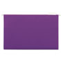 Universal Deluxe Bright Color Hanging File Folders, Legal Size, 1/5-Cut Tabs, Violet, 25/Box