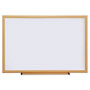 Universal Deluxe Melamine Dry Erase Board, 36 x 24, Melamine White Surface, Oak Fiberboard Frame